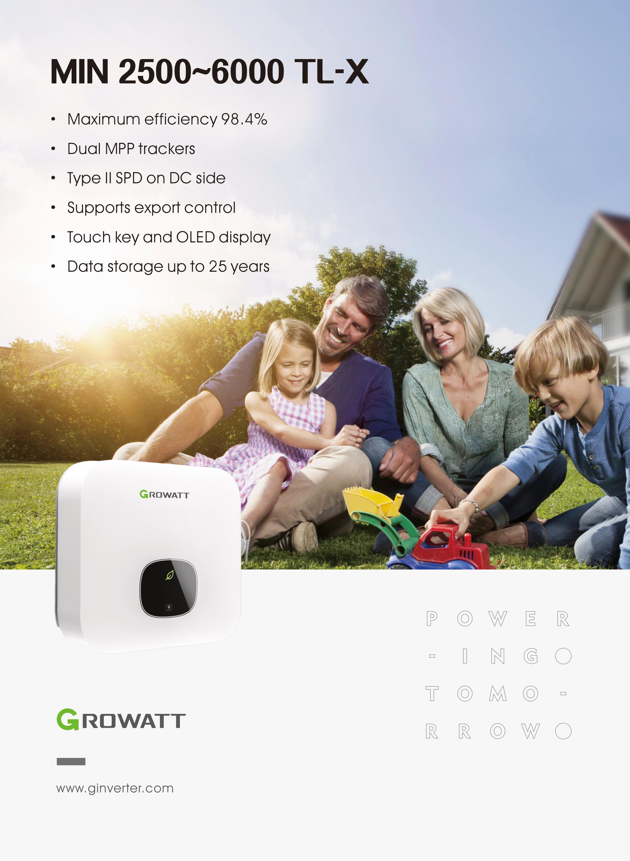 Datasheet inverter hòa lưới Growatt MIN 25000-6000TL-X