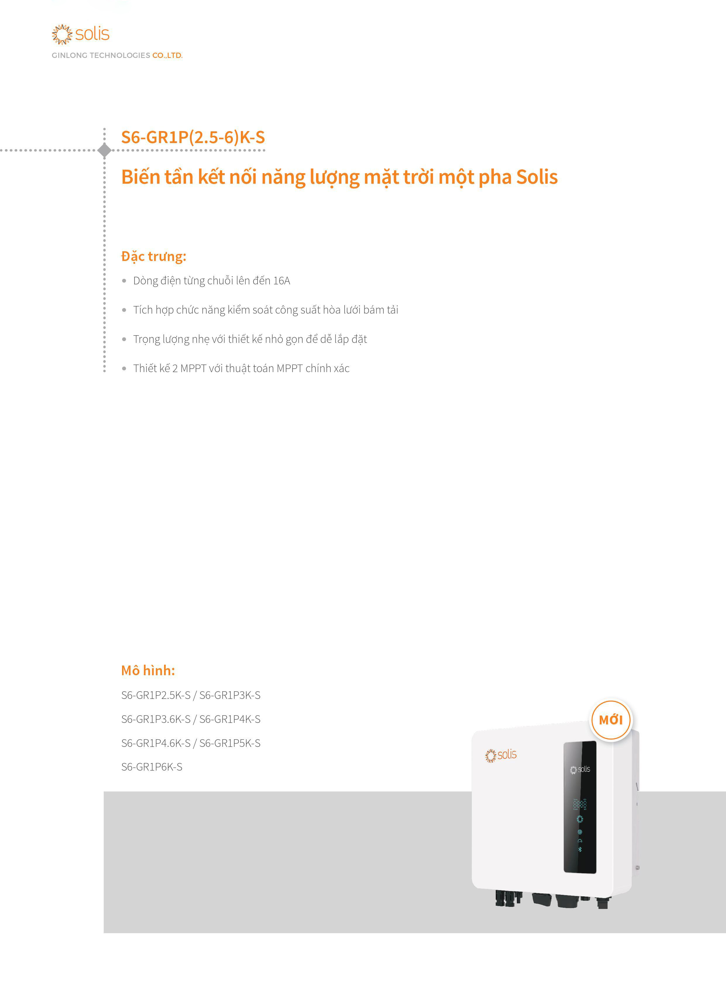 datasheet inverter hòa lưới Solis S6-GR1P(2.5-6)K-S