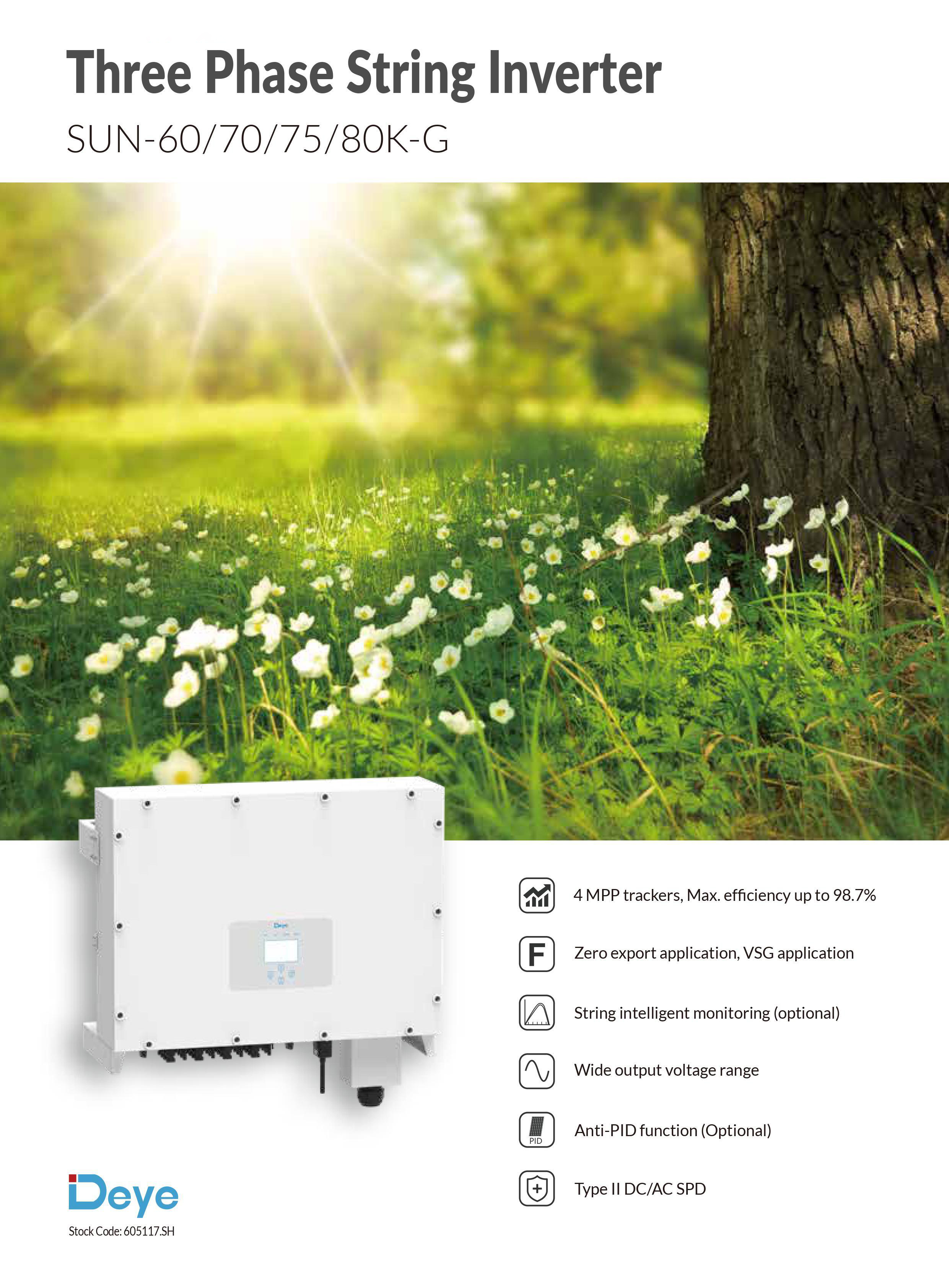 Datasheet inverter hòa lưới Deye SUN-60-80K-G